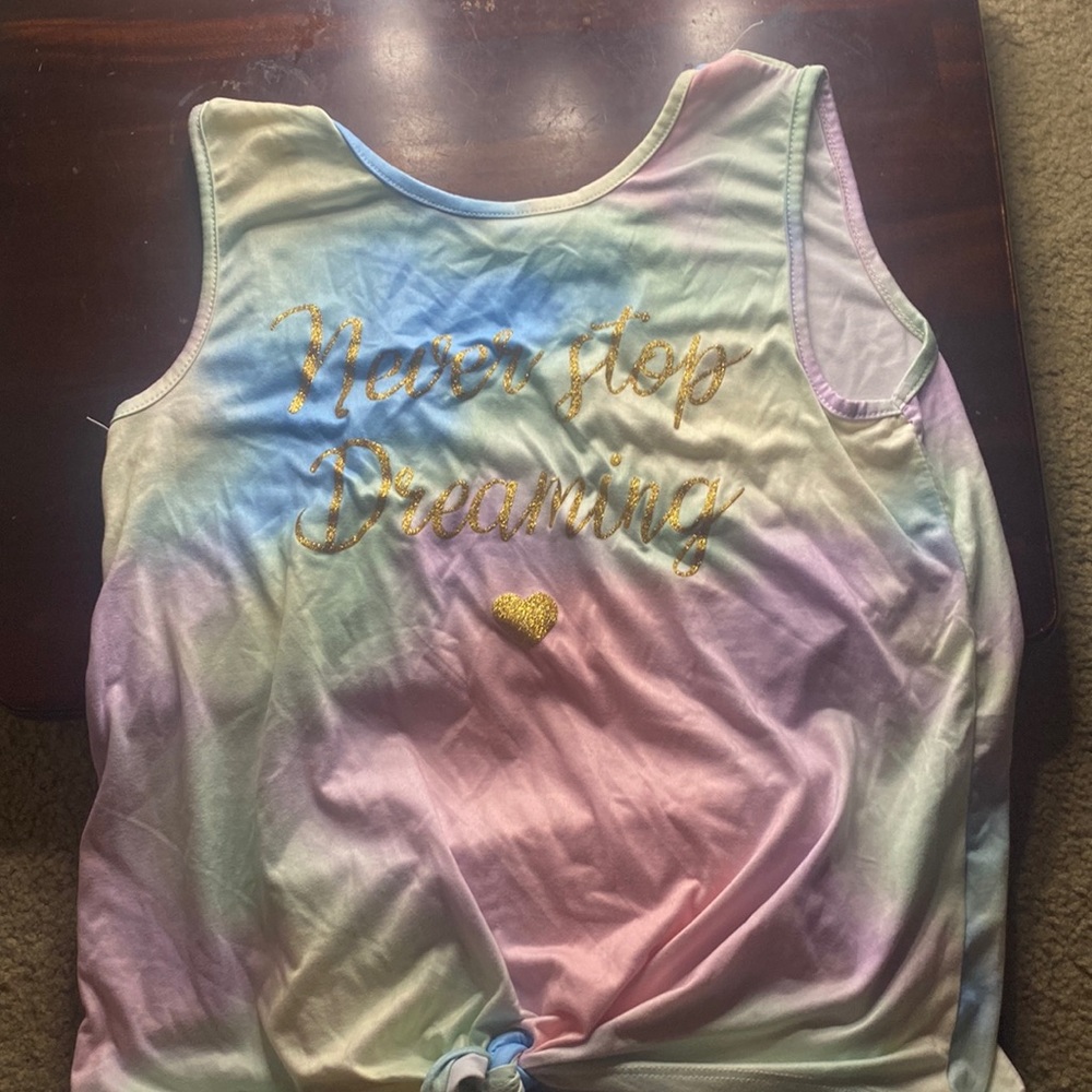 Tie dye girls tank top.